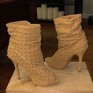 Studded Mustard Booties